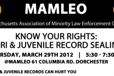 3/29 MAMLEO Forum – KNOW YOUR RIGHTS: CORI & Juvenile Record Sealing