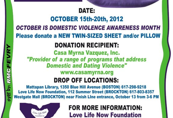3rd Annual Bedding Drive for Domestic Violence Awareness