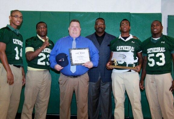 Cathedral coach Duane Sigsbury named New England Patriots High School Coach of the Week