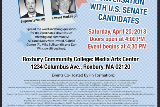 Mass Vote – US Senate Candidates forum 4/20