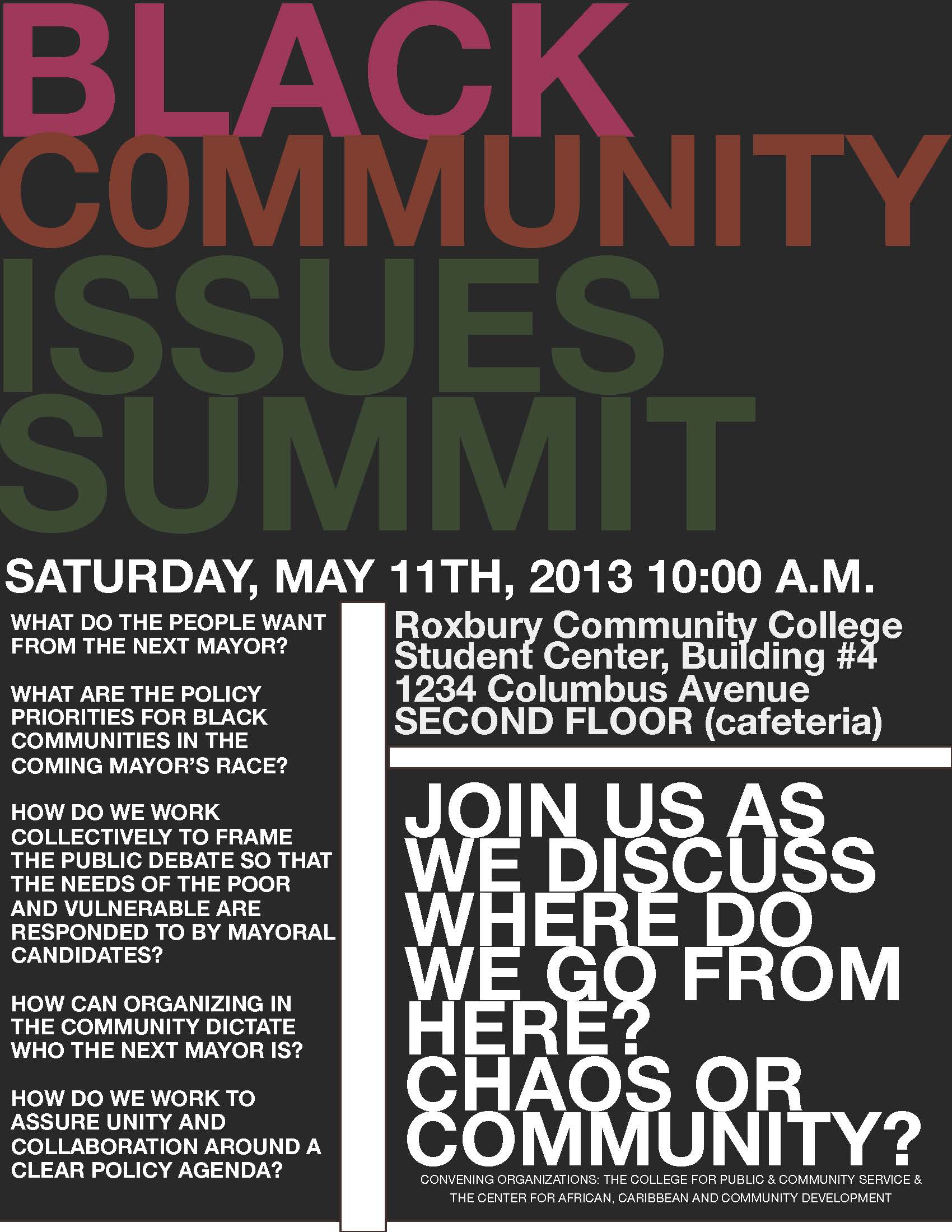 Black Agenda Summit May 11