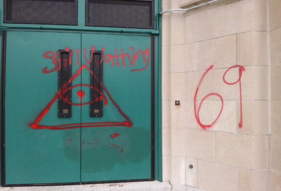 Boston Latin Academy vandalized with strange graffiti