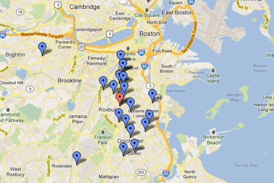 Map of Shootings in Boston Since Boston Marathon Shows Concentration in Roxbury, Dorchester and South End