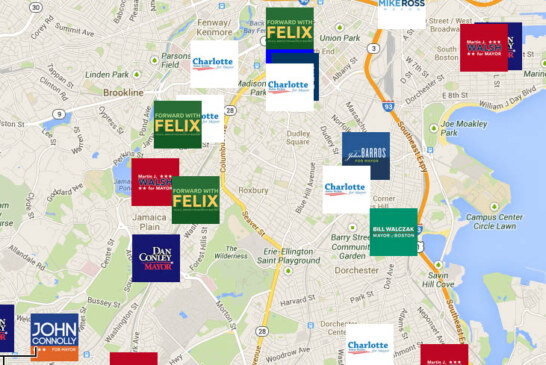 2013 Boston Mayor Race – Campaign Office Map