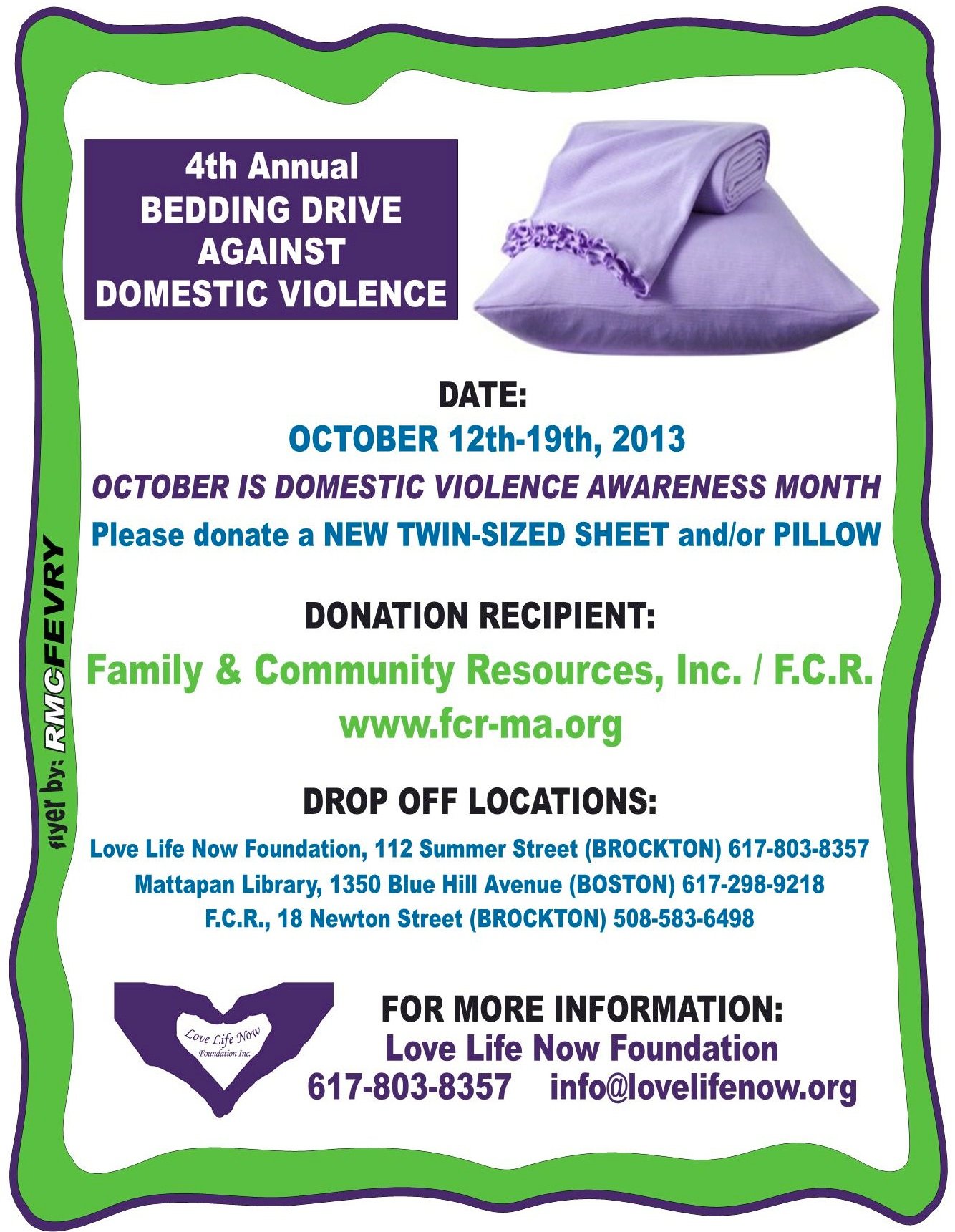 Bedding Drive Flyer 2013