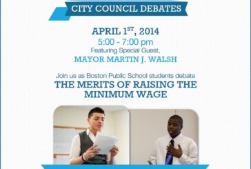 Councillor Yancey Hosts Boston Debate League April 1