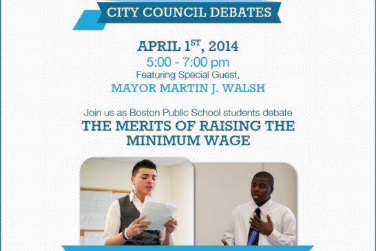 Councillor Yancey Hosts Boston Debate League April 1