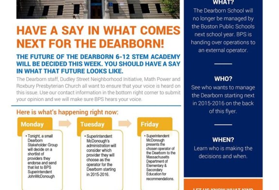 Have A Say At What Happens With Dearborn School