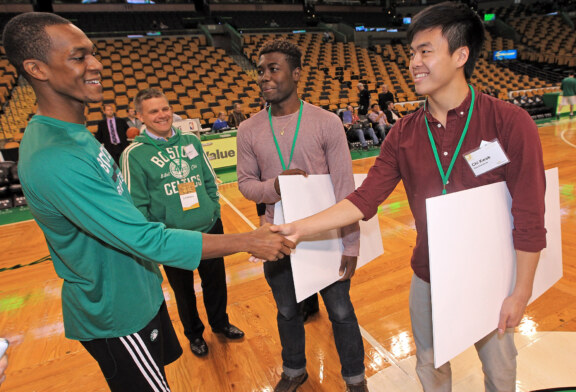 Celtics Star Rajon Rondo, Co-owner Steve Pagliuca & Sun Life Financial Present $110,000 in Grants and Scholarships