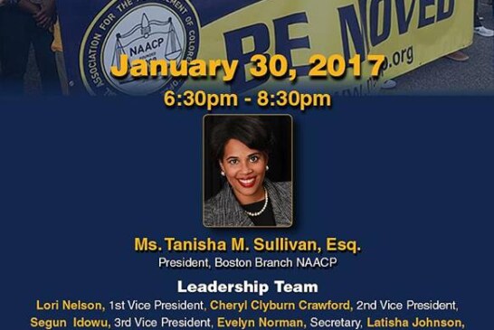 Boston Branch NAACP General Meeting Jan. 30