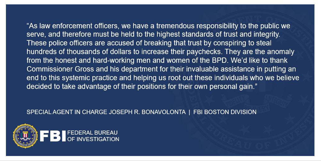 9 Boston Police Officers Arrested By FBI For Overtime Fraud Scheme ...