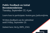 BOSTON POLICE TASK FORCE COMMUNITY LISTENING SESSION September 22, 2020